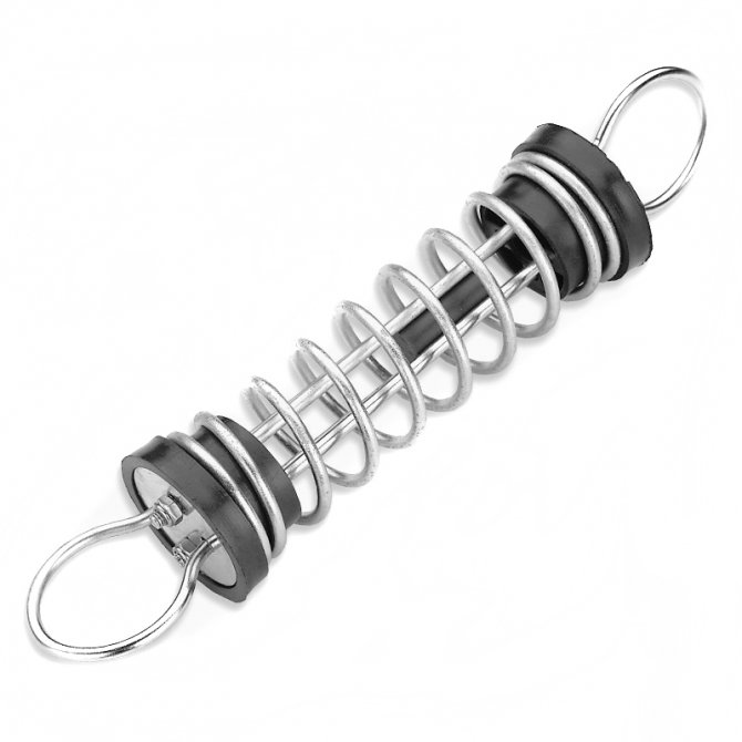 Mooring spring - inox with rubber inserts