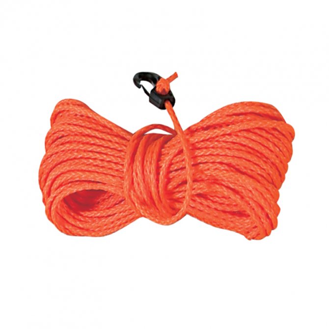Floating rope for buoys and lifebuoy lights