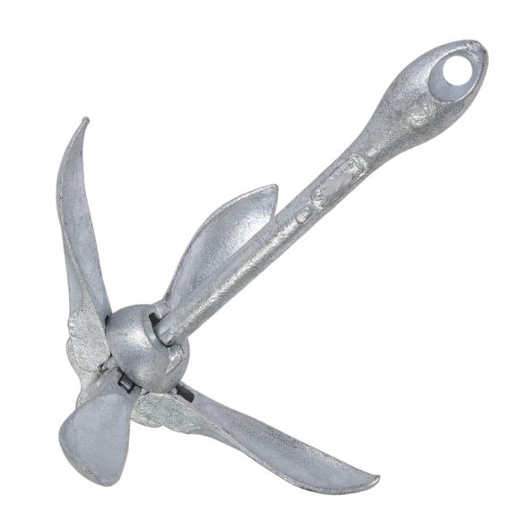 Folding grapnel anchor - galvanized