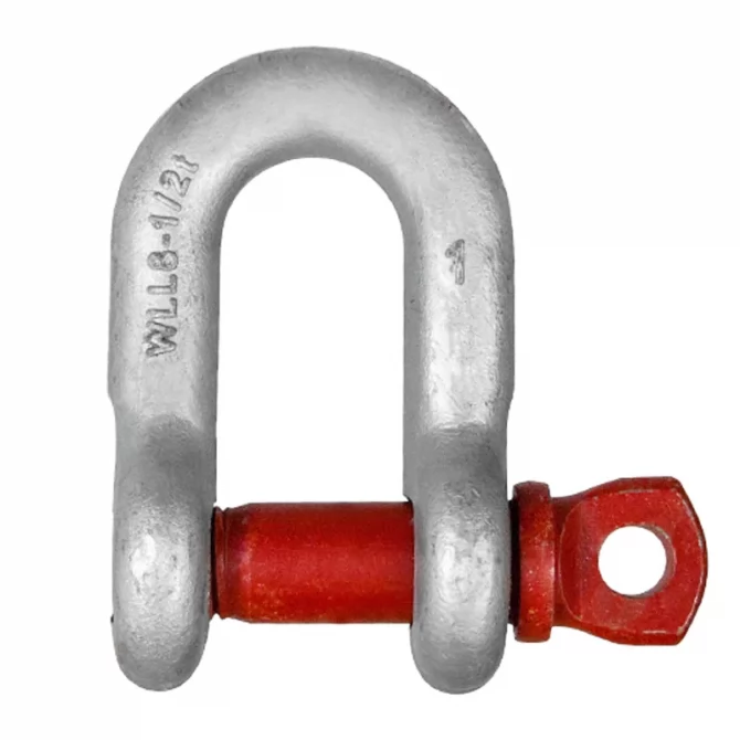 Tested red pin Dee type chain shackle