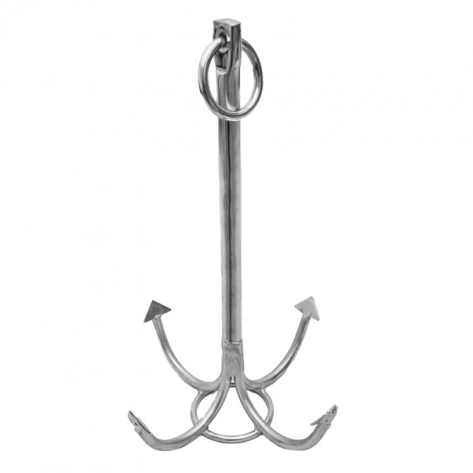 Greek old type 4-fluke anchor - Inox