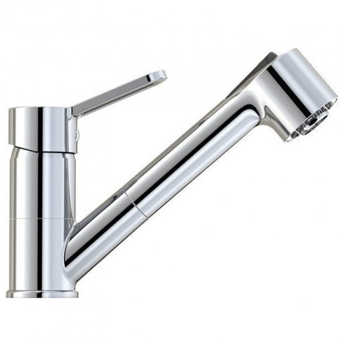 Mixer tap with telescopic spout Viospiral