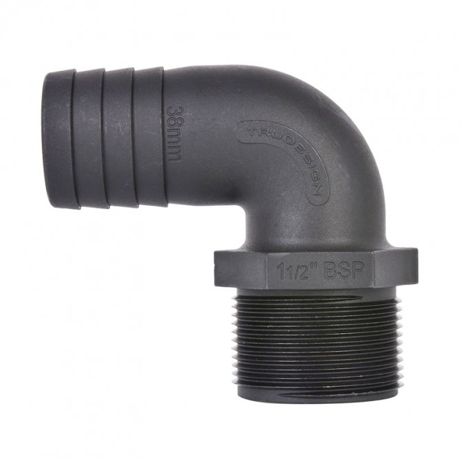 90° elbow hose tail (male) Trudesign