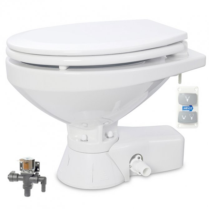 Electric toilet 12V/24V QF Regular Bowl Jabsco