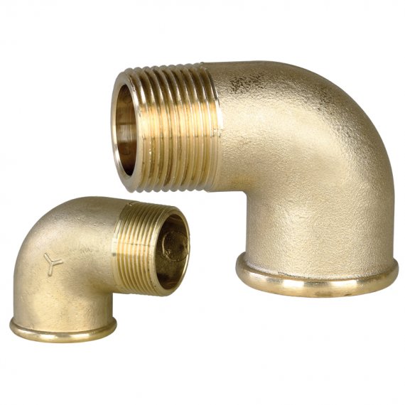 90° elbow (male-female) brass
