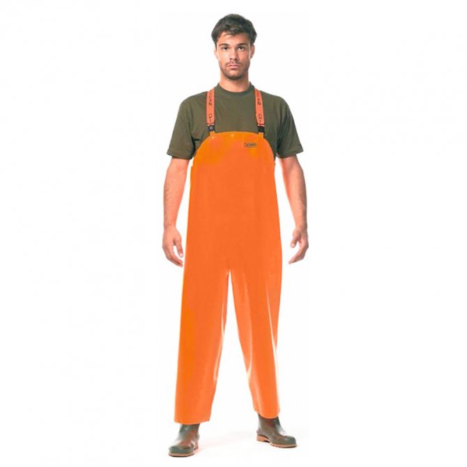 Bib-trousers light orange DISPAN