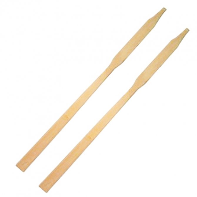 Wooden oars