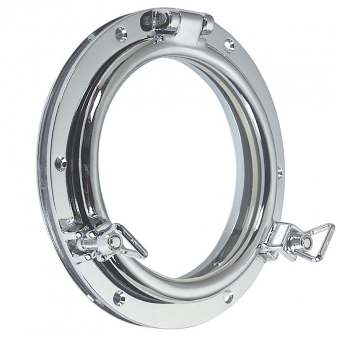 Chromed brass round porthole