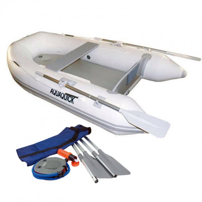 Inflatable boat with inflatable bottom AQ