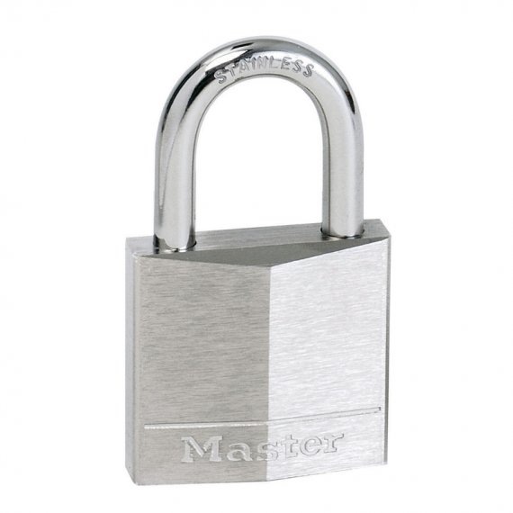 Nickel plated solid brass short shackle padlock Master Lock