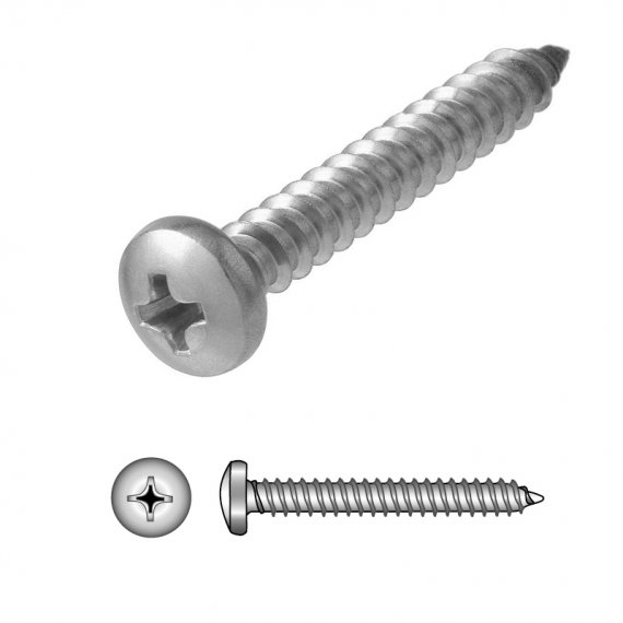 Cross recessed pan head tapping screws DIN 7981