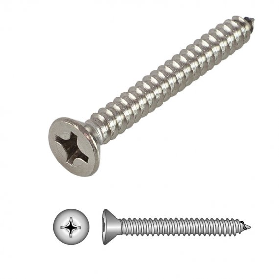 Cross recessed countersunk head tapping screws DIN 7982