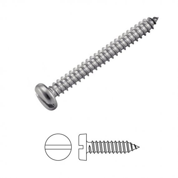 Slotted pan head tapping screws DIN 7971