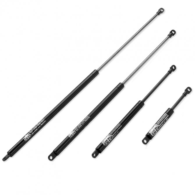 Gas spring telescopic painted steel