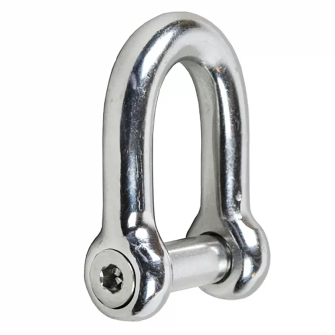 D type chain shackle with Hex internal pin inox