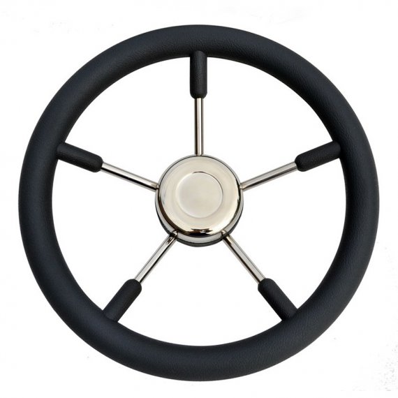 Steering wheel  inox 5-spoke with polyurethane covering