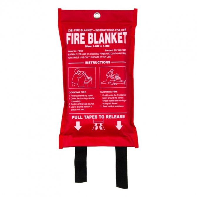 Fire blanket in case