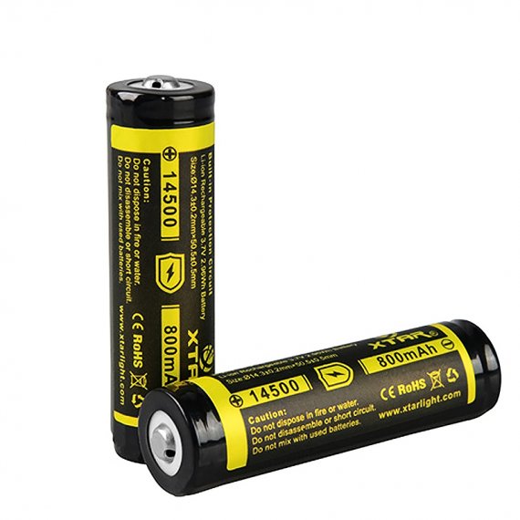 Rechargeable battery 14500 800mAh Xtar