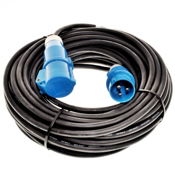 Extension cable 25mt CEE 16A