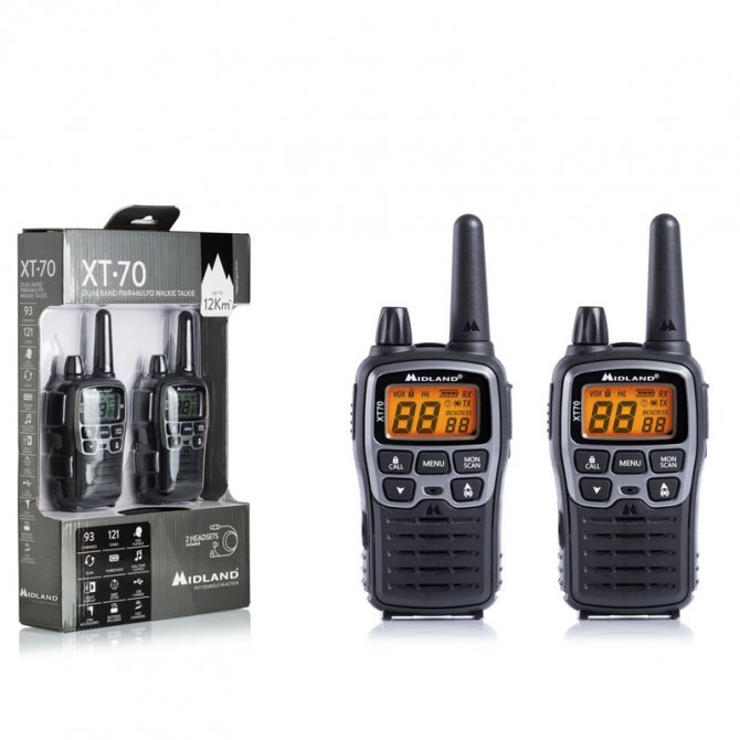 Ασύρματη ενδοεπικοινωνία (walkie-talkie) XT-70 Midland