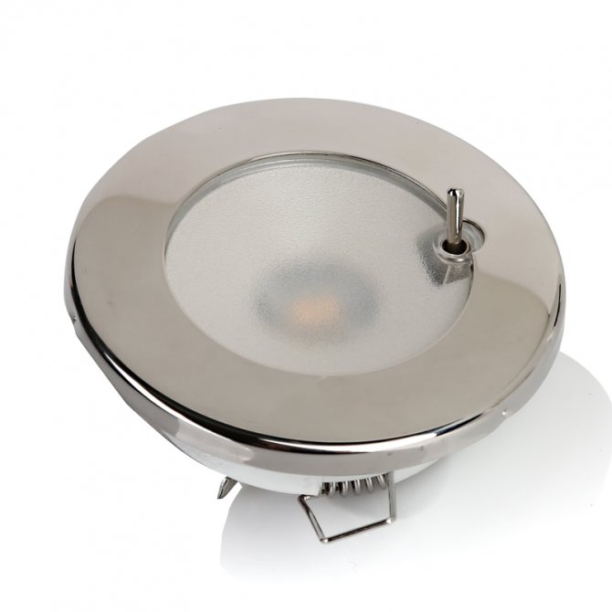 TED round downlight chrome LED with switch Quick