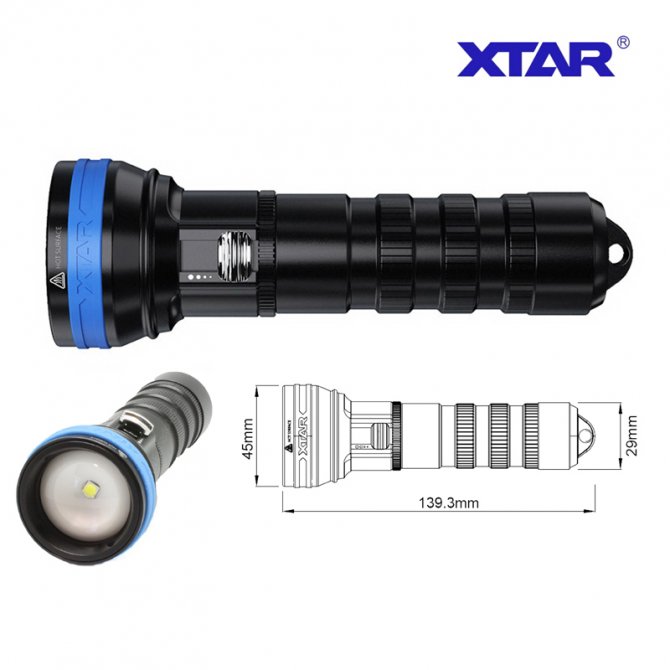 Diving flashlight D06 1200lm Xtar