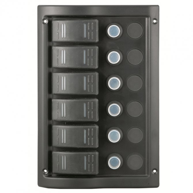 Waterproof switch panel 6 positions