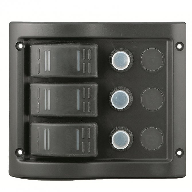 Waterproof switch panel 3 positions