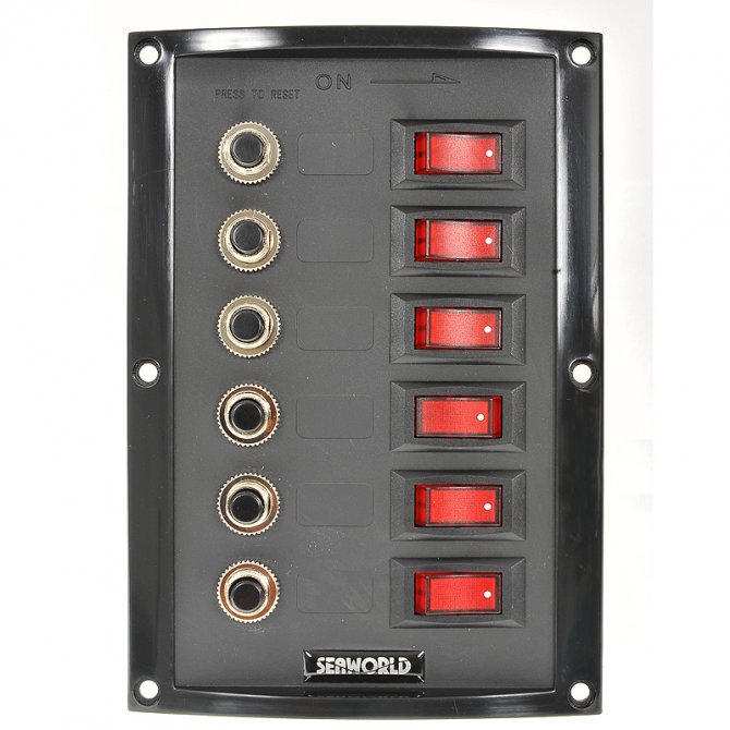 Switch panel automatic 6 positions
