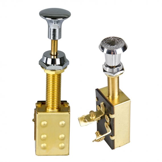 Push pull brass switch (2 positions)