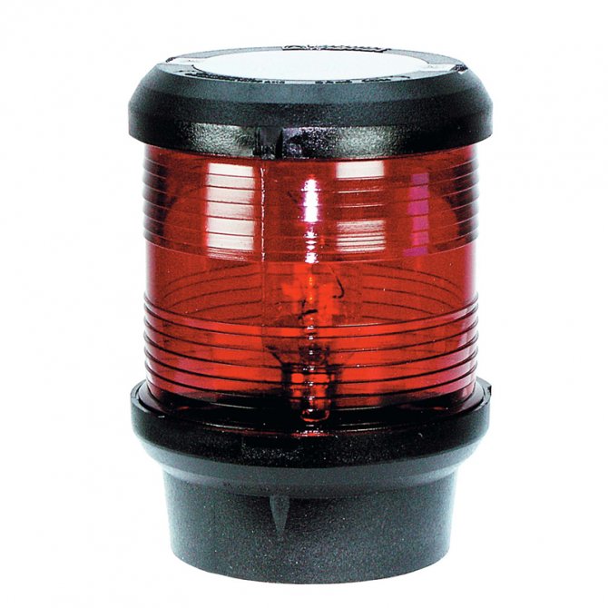 All-round red navigation light black housing S40 Aqua Signal