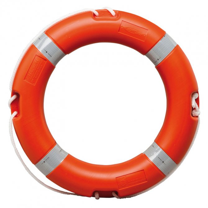 Round lifebuoy 75cm certified with reflective tapes