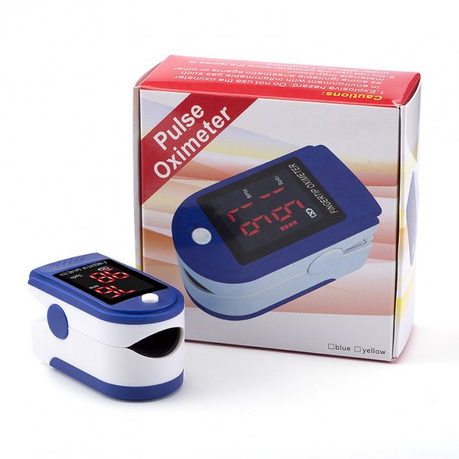 Portable finger pulse oximeter LED