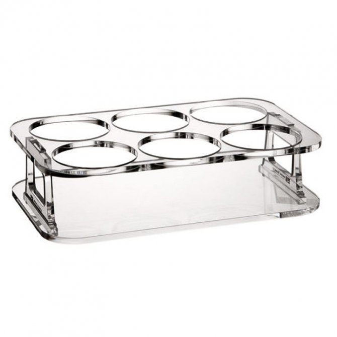 Water glass carrier collapsible tray 6pcs