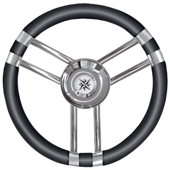 Steering wheel inox-neopren Italy T21RB