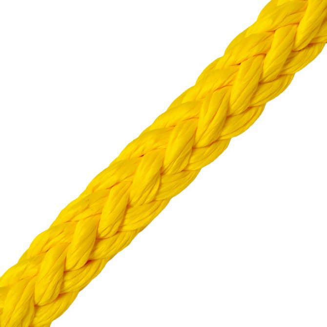 Floating  12-strand rope P/P yellow