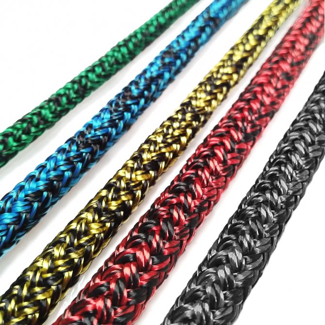 Double braided rope melange color