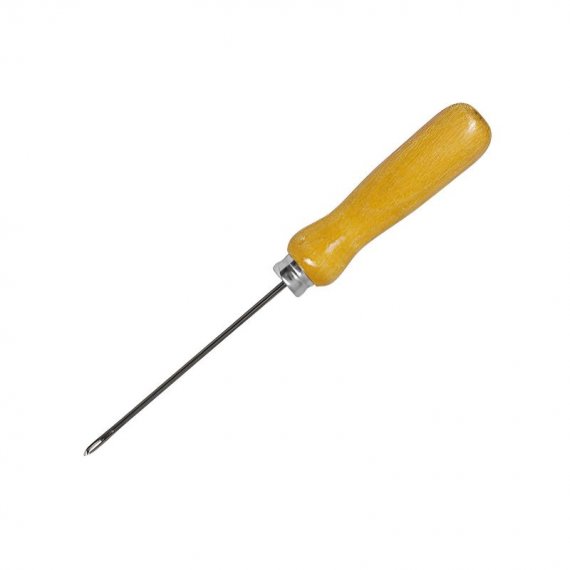 Sewing needle with wooden handle