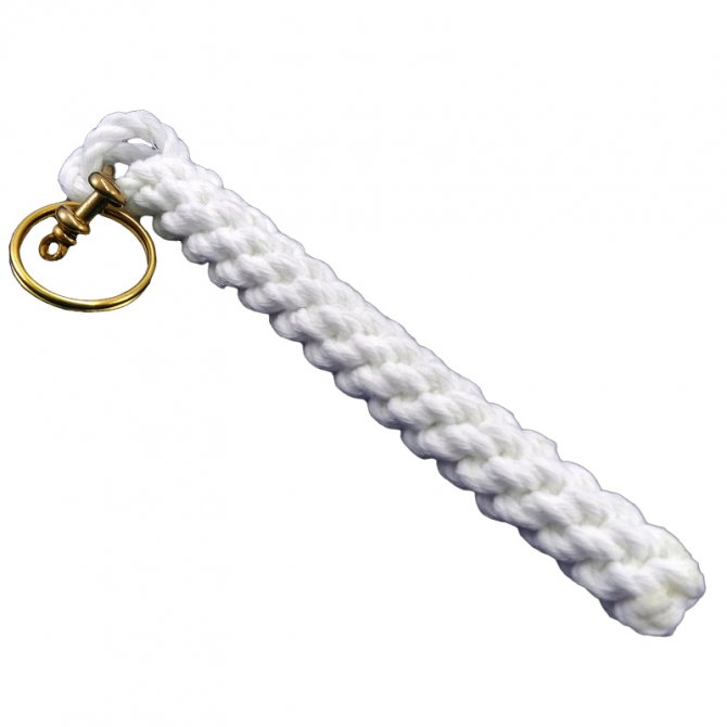 Keyring knitted rope