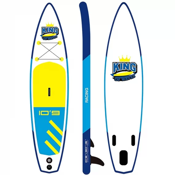 Inflatable SUP white blue RACING 10’9″ King of Waves