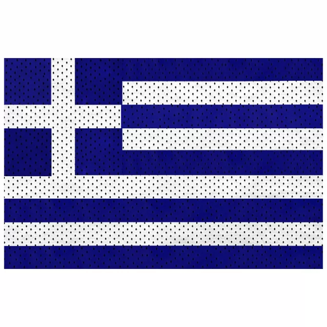 Greek flag perforated reinforced fabric