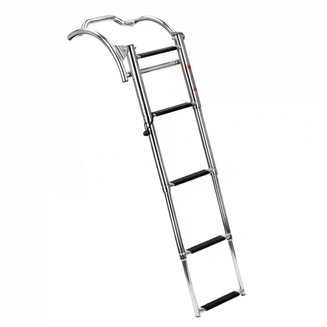 Boarding ladder for dinghies with 5 steps inox