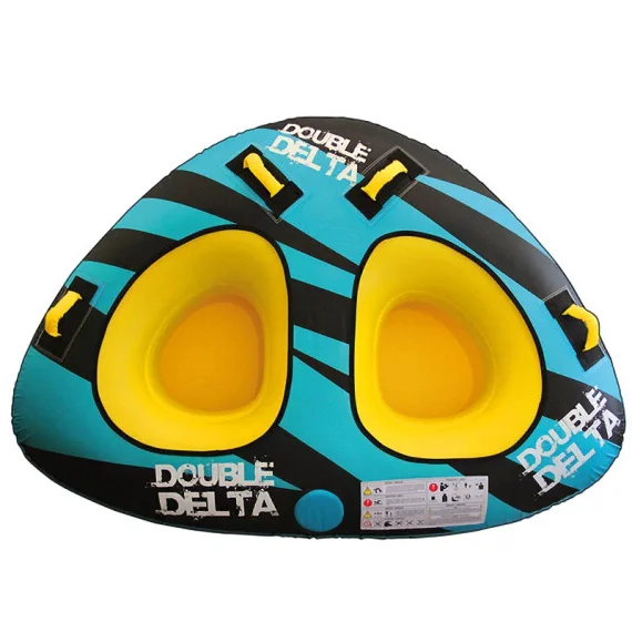 Inflatable towable double delta tube 2 persons