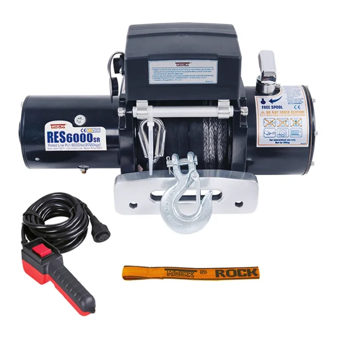 Electric trailer winch 12V 6000lbs 4.6Hp