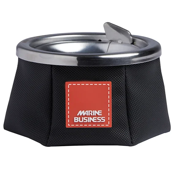 Windproof leather ashtray Sail black